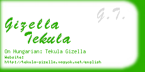 gizella tekula business card